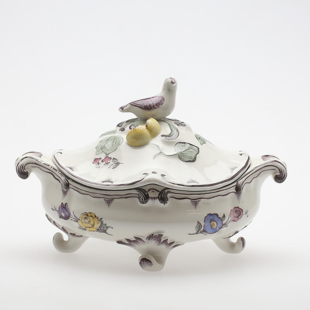 TERRIN med LOCK, "Rörstrandia", Rörstrand, porslin, 1940-tal.