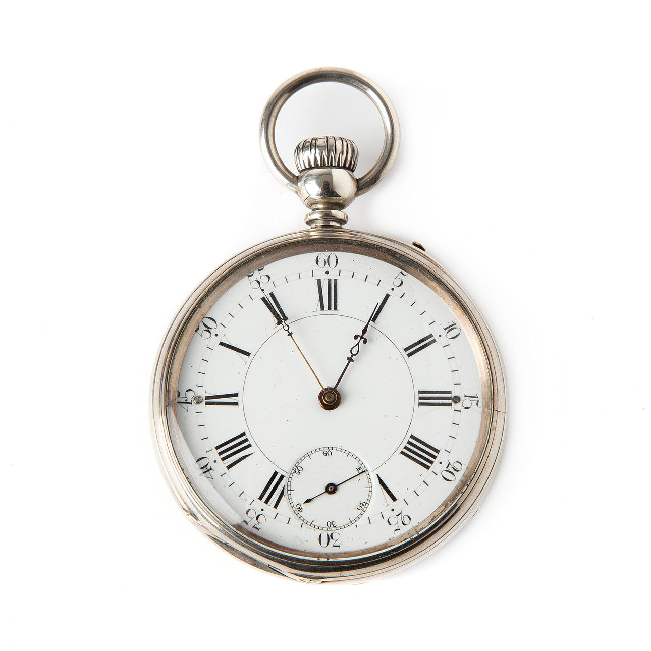 MERMODS & FRERS, taskukello, hopeaa, Sveitsi, 1880-tal.
