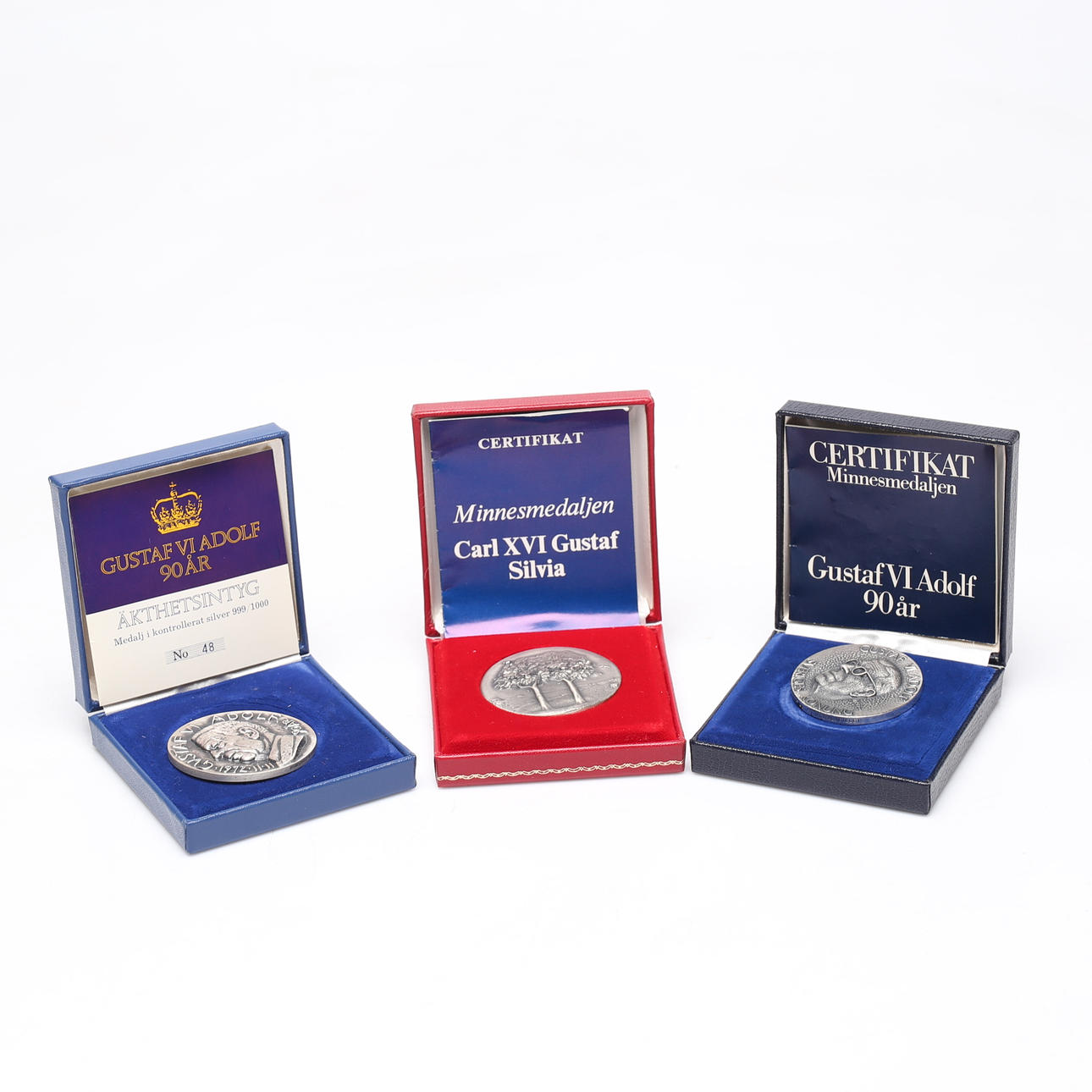 Monedas conmemorativas, 3 piezas, plata, reyes.