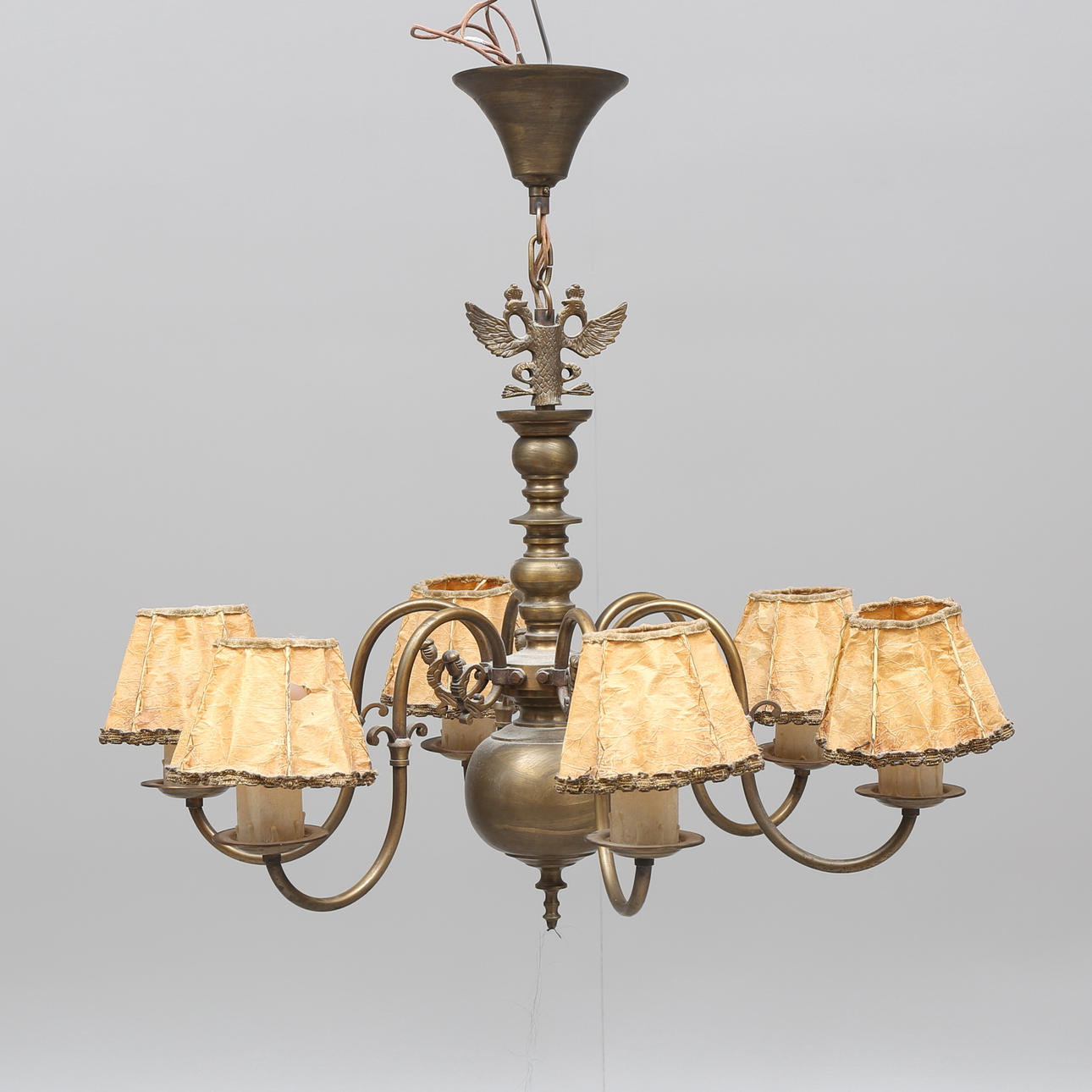 TAKKRONA, 6-armad, malm,1900-talets första hälft.