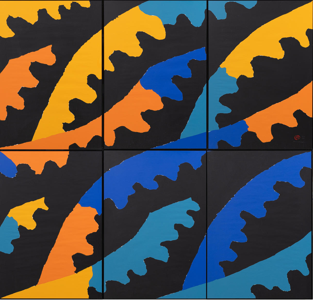 LENNART RODHE. Compositions, 6 silkscreens in colour, one signed ...
