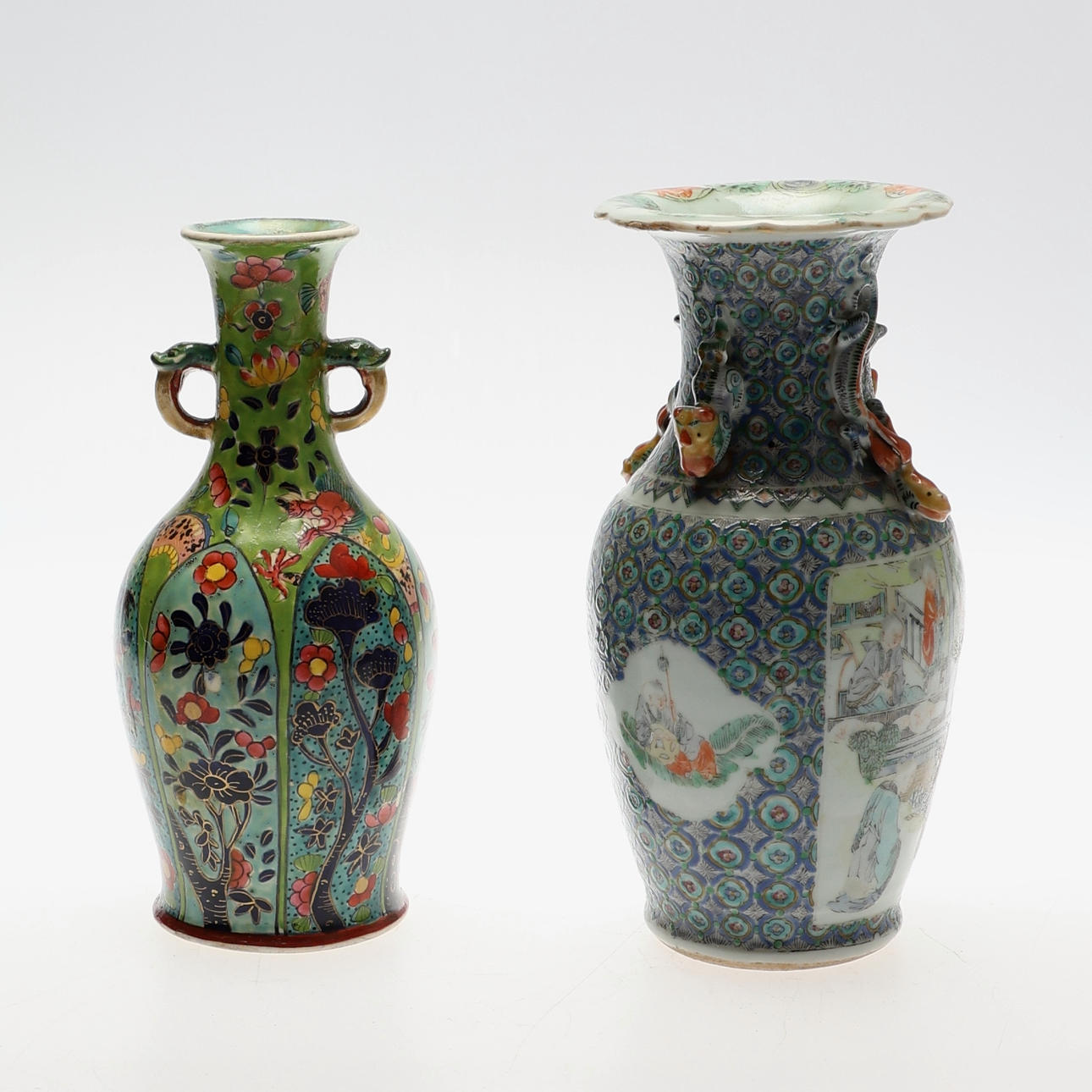 VASES. 2 pieces, 17 and 19th century.
