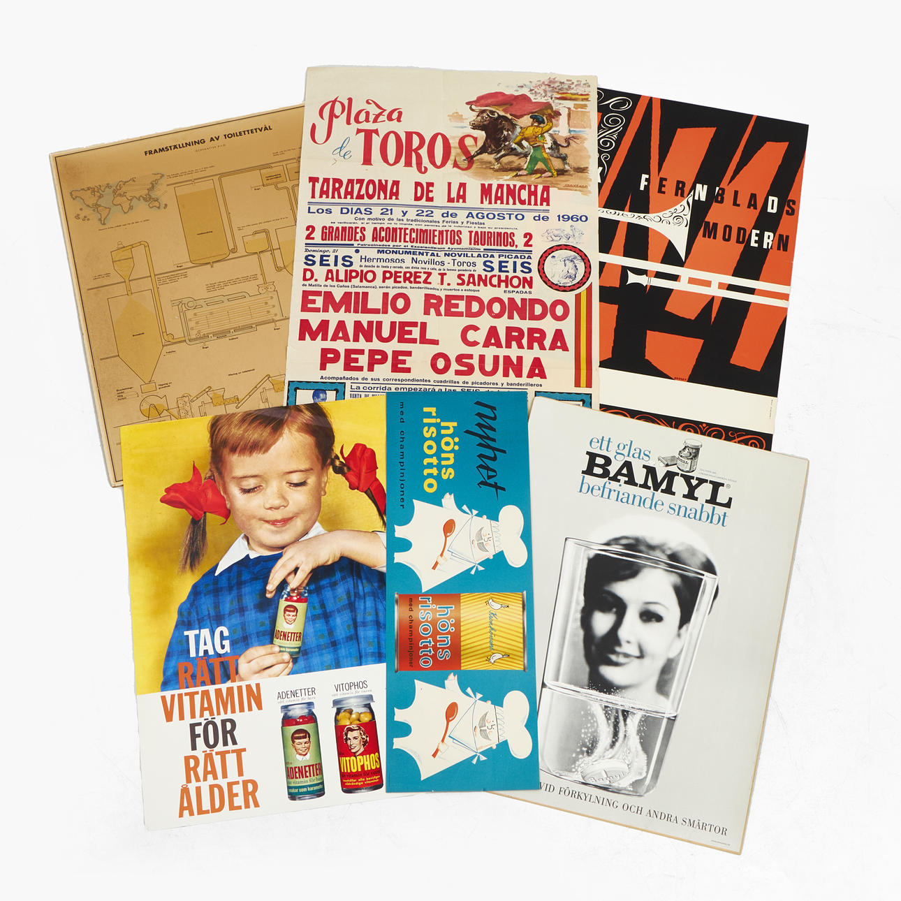 ADVERTISING POSTERS, music, etc., 1960s.