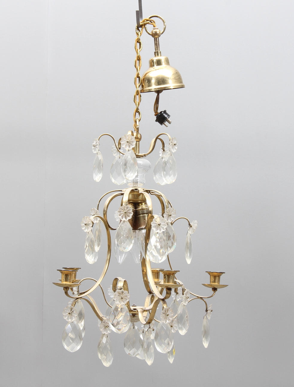 LJUSKRONA, för 5 ljus, rokokostil, 1900-tal.