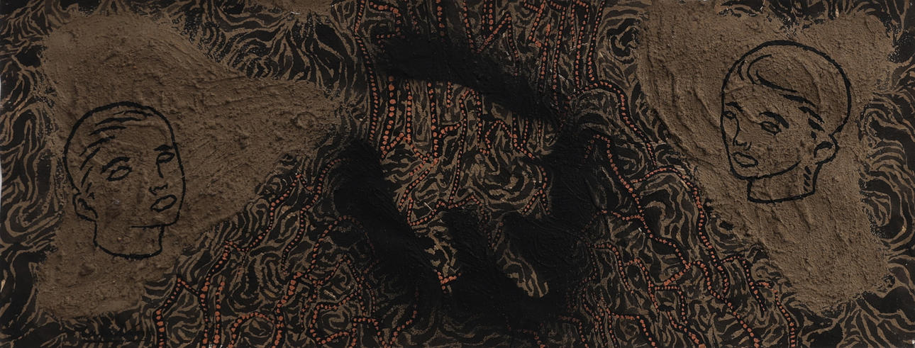 CARLOS CAPELÁN 1948-. Mixed media on paper, signed.