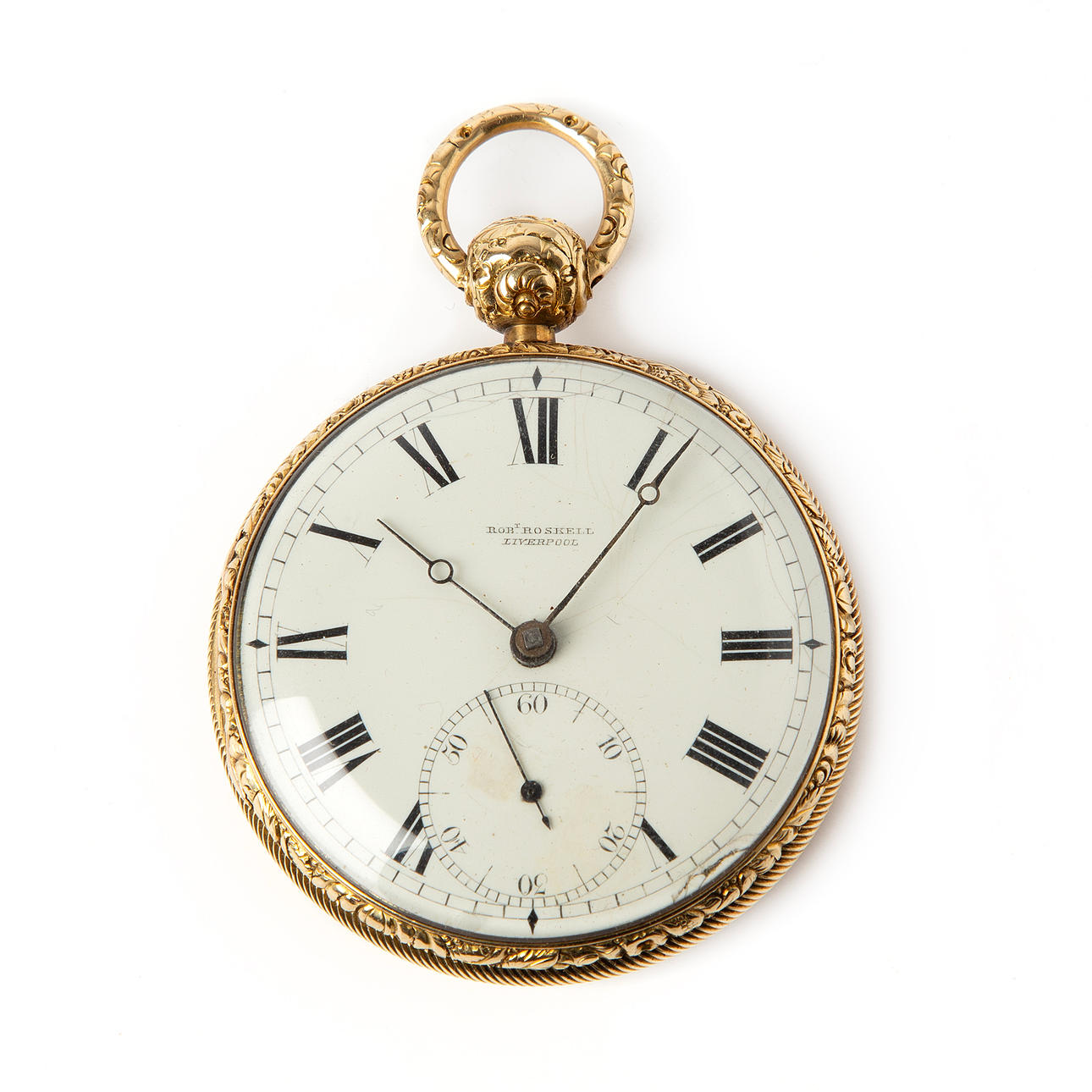 ROBERT ROSKELL. TASKUKELLO, 18K kultaa, Liverpool, 1800-tal.