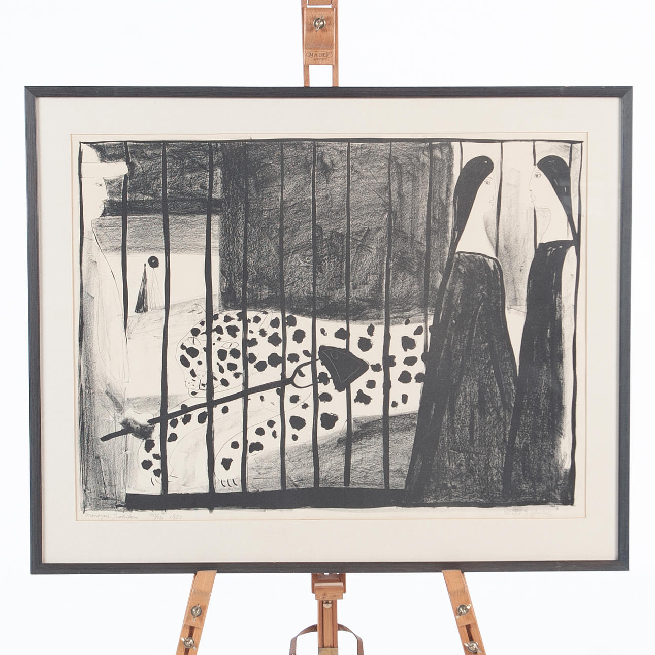 WALDEMAR SJÖLANDER. Lithograph, “Menageri Juchitan”, Signed, numbered 103/150 and dated 1955.