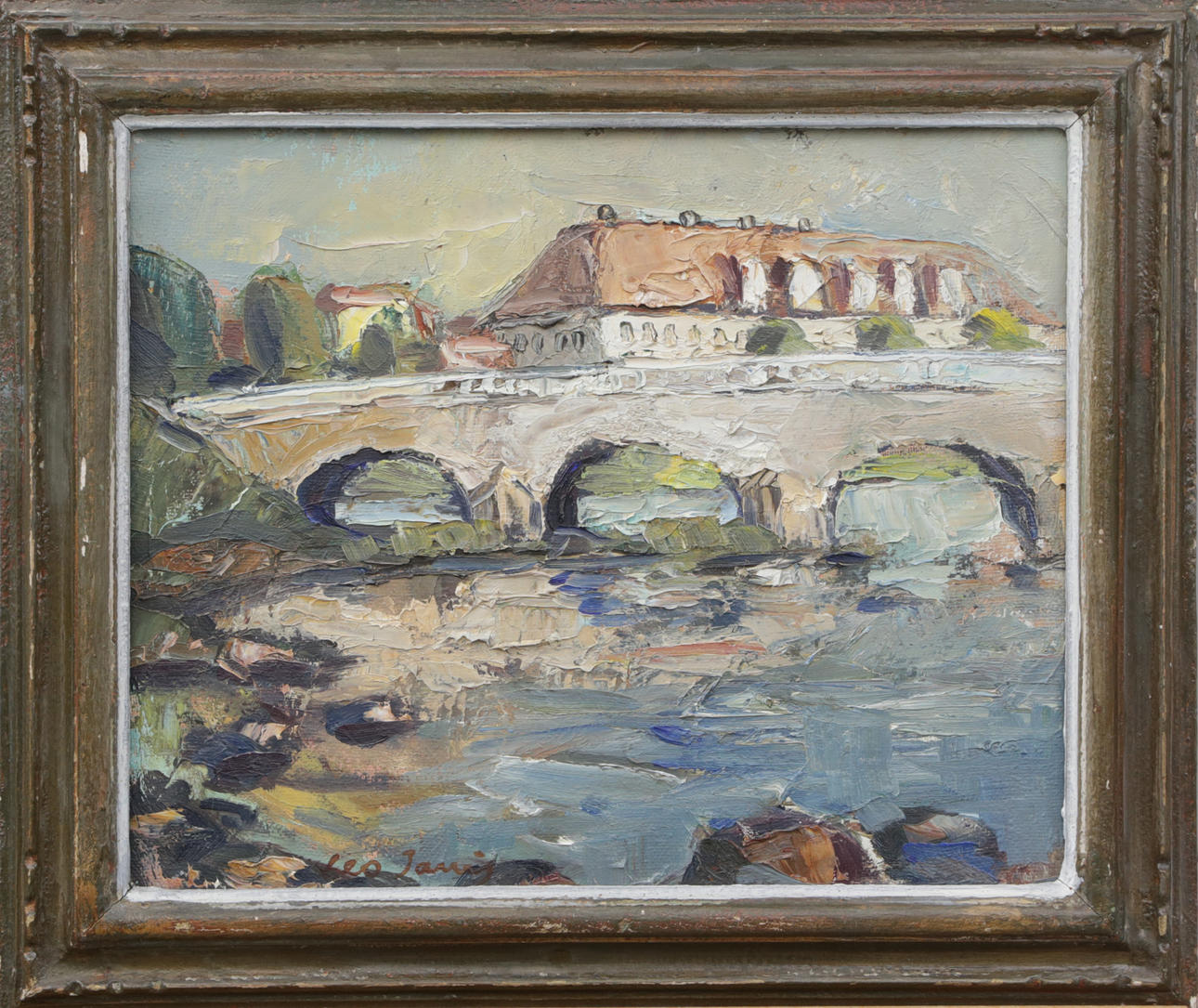 LEO JANIS. OIL, on canvas, signed.