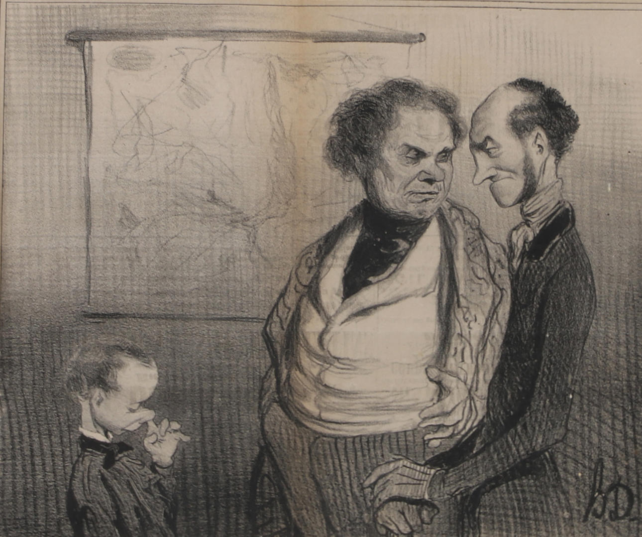 HONORÉ DAUMIER. NACH. Karikatur, Druck.