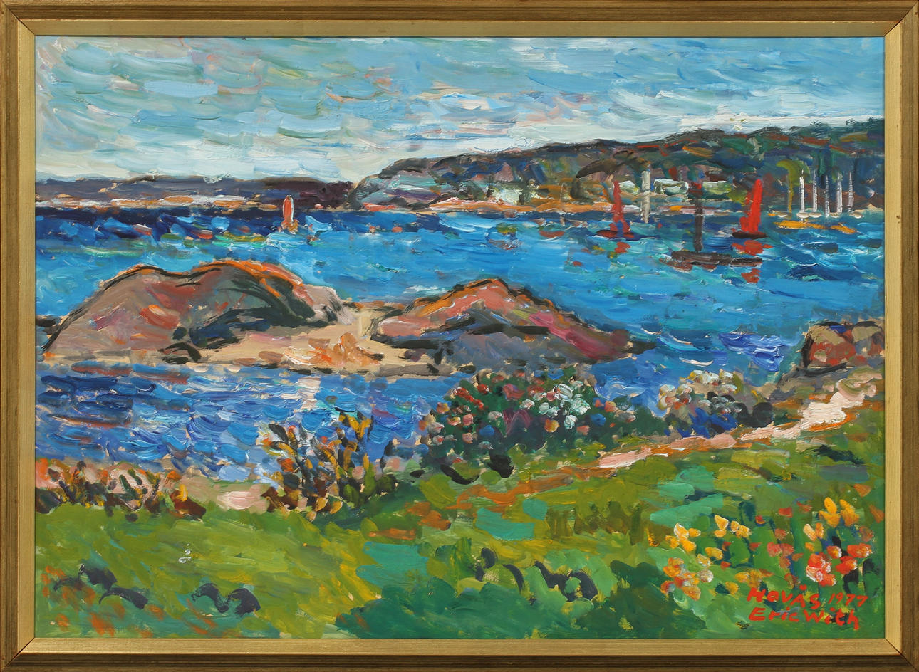 ERIC WITH. "Hovås", olja på pannå, signerad och daterad 1977.