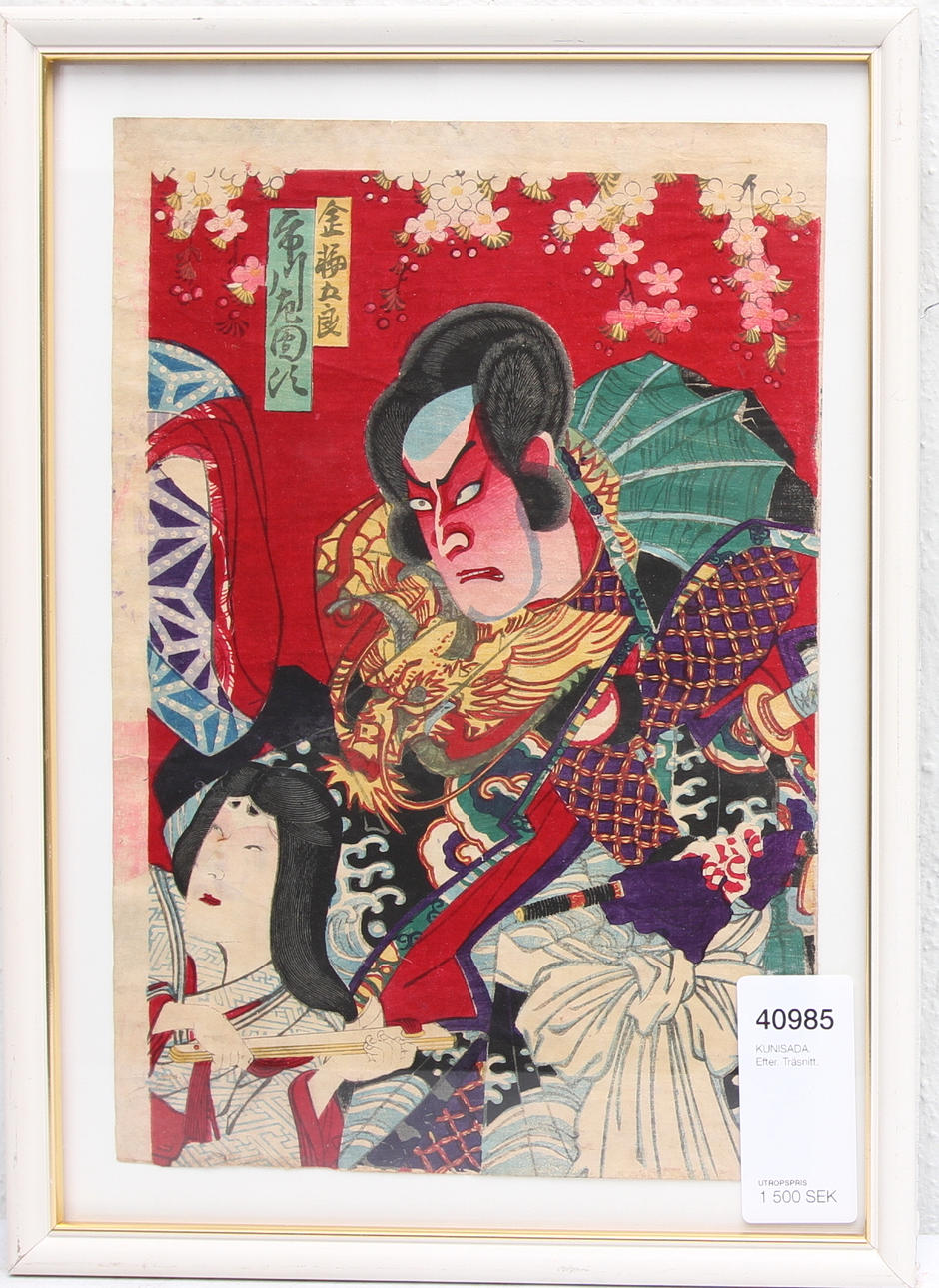 KUNISADA. EFTER. Träsnitt.