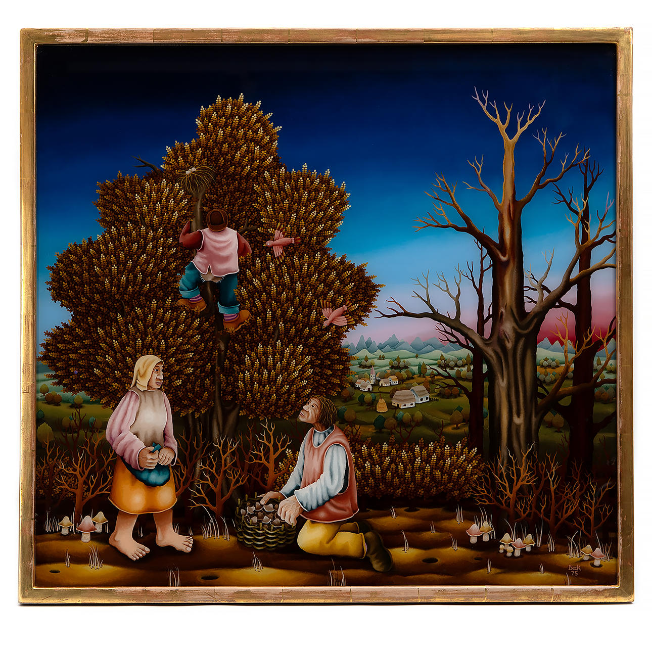 WLADIMIR BECK. Öl auf Glas.