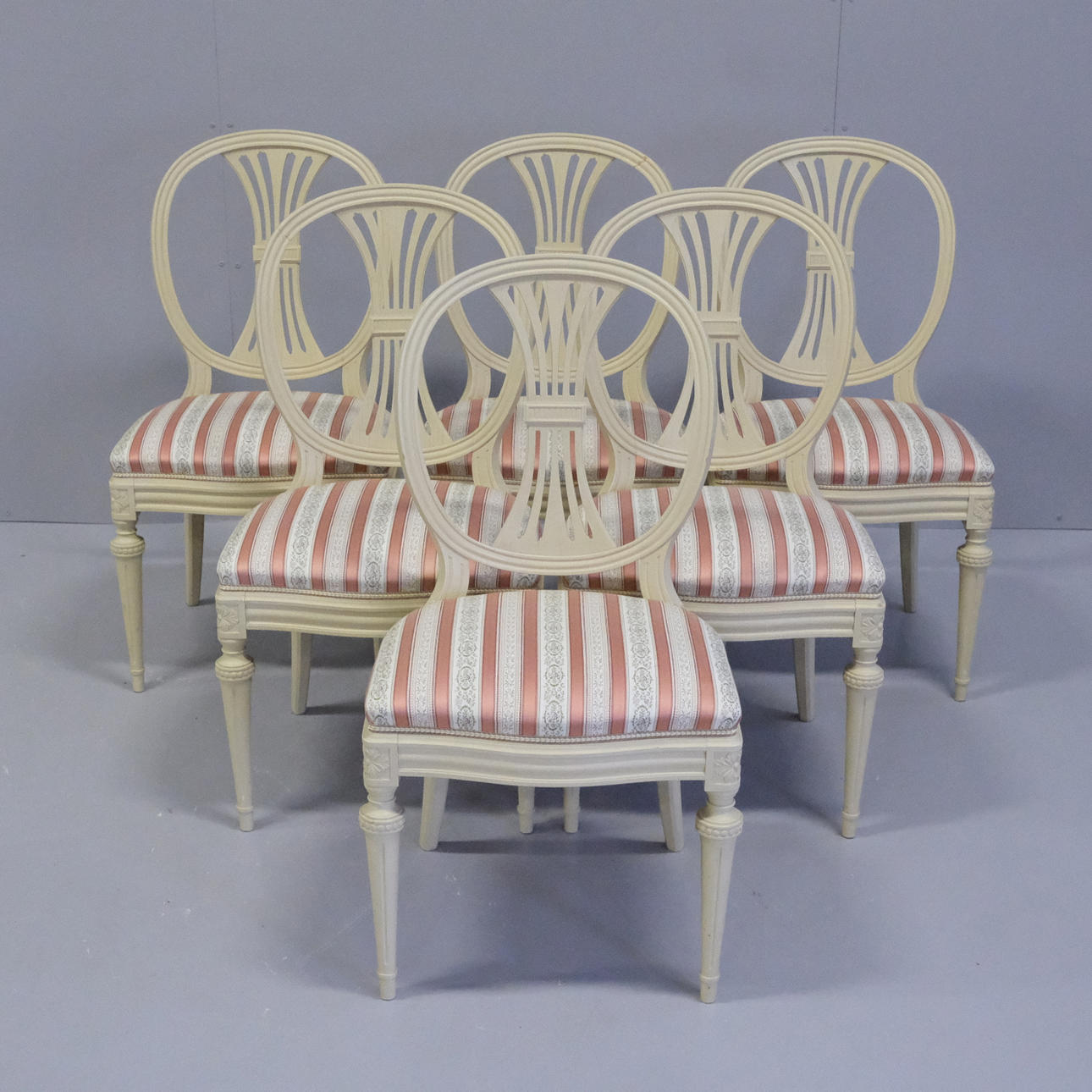 SIX CHAIRS, GUSTAVIAN STYLE.