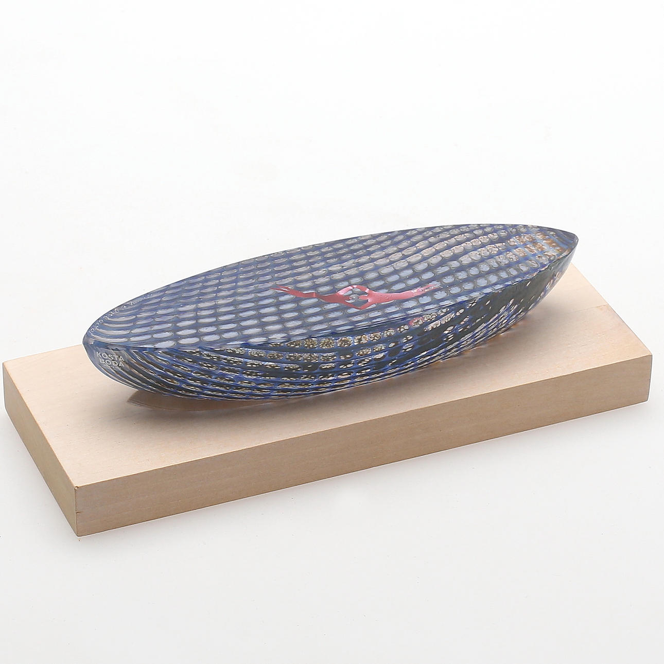 SKULPTUR, båt, glas, Bertil Vallien, Kosta Boda, 1900-talets andra hälft.