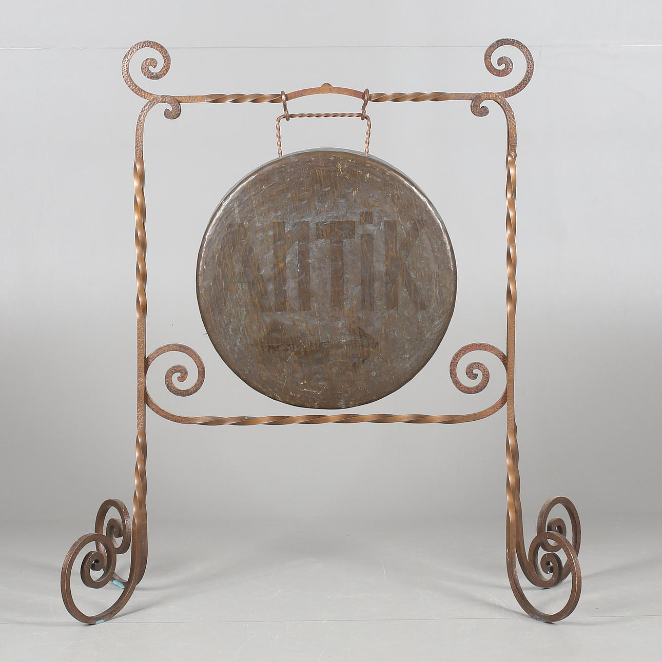 REKLAMSKYLT, brons/koppar, 1900-tal.