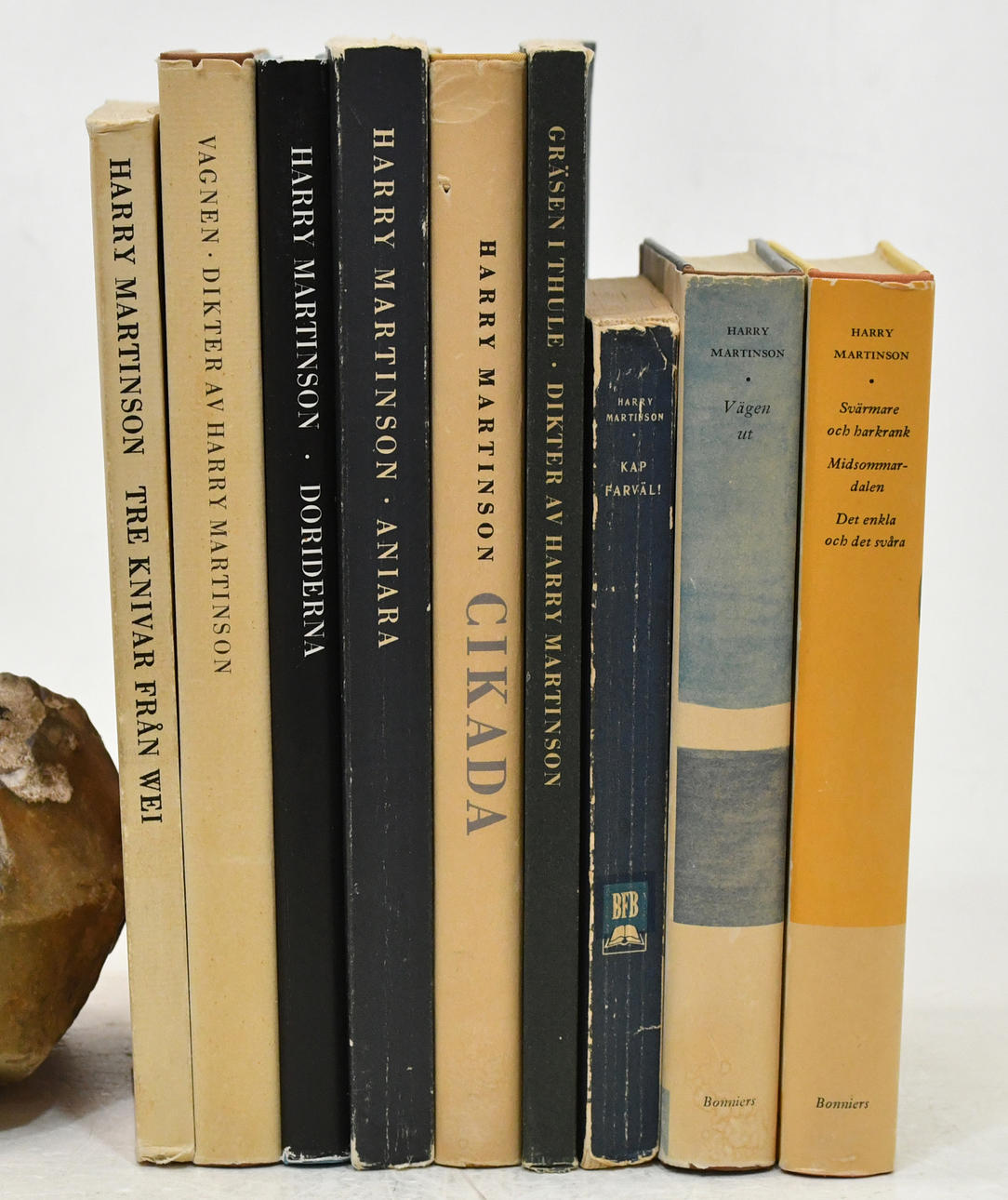 Harry Martinson, Prosa und Gedichte. 9 Bände.