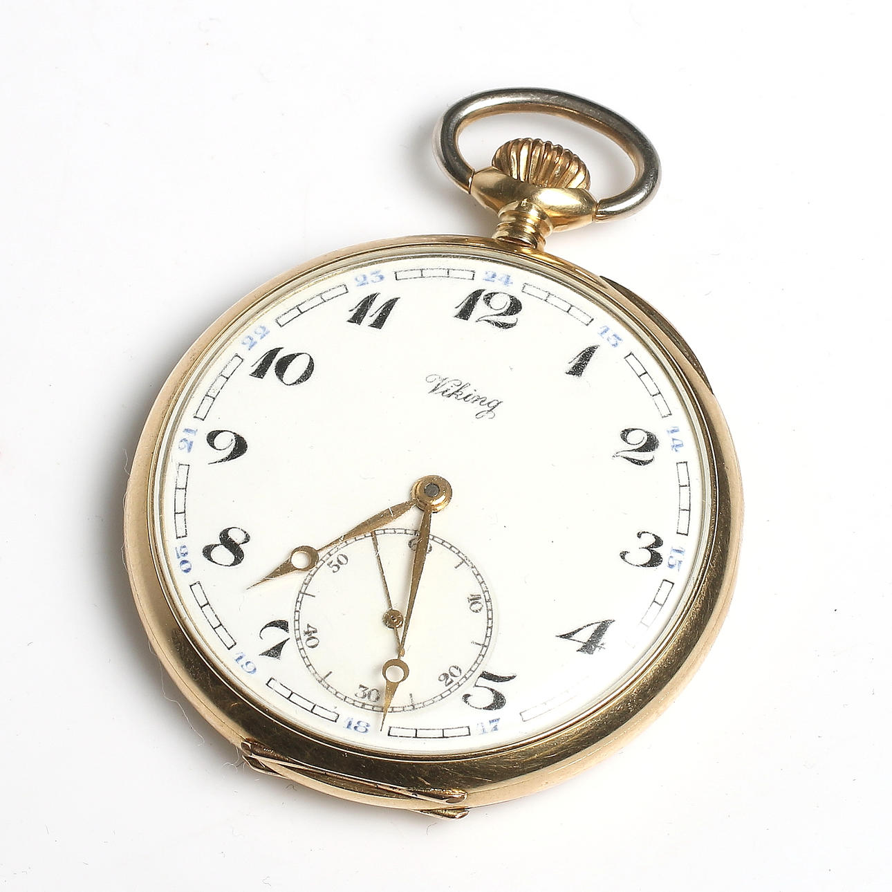 TASKUKELLO, 14k kultaa, Viking. Kokonaispaino 80 grammaa.