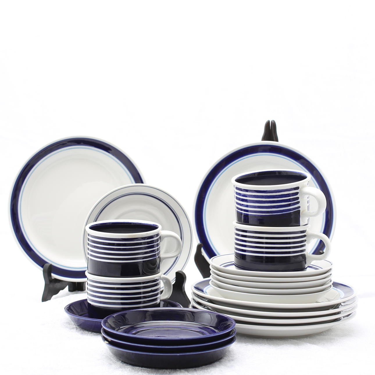 SERVISDELAR, 21 delar, porslin, bl.a,"Kobolt", Gustavsberg.