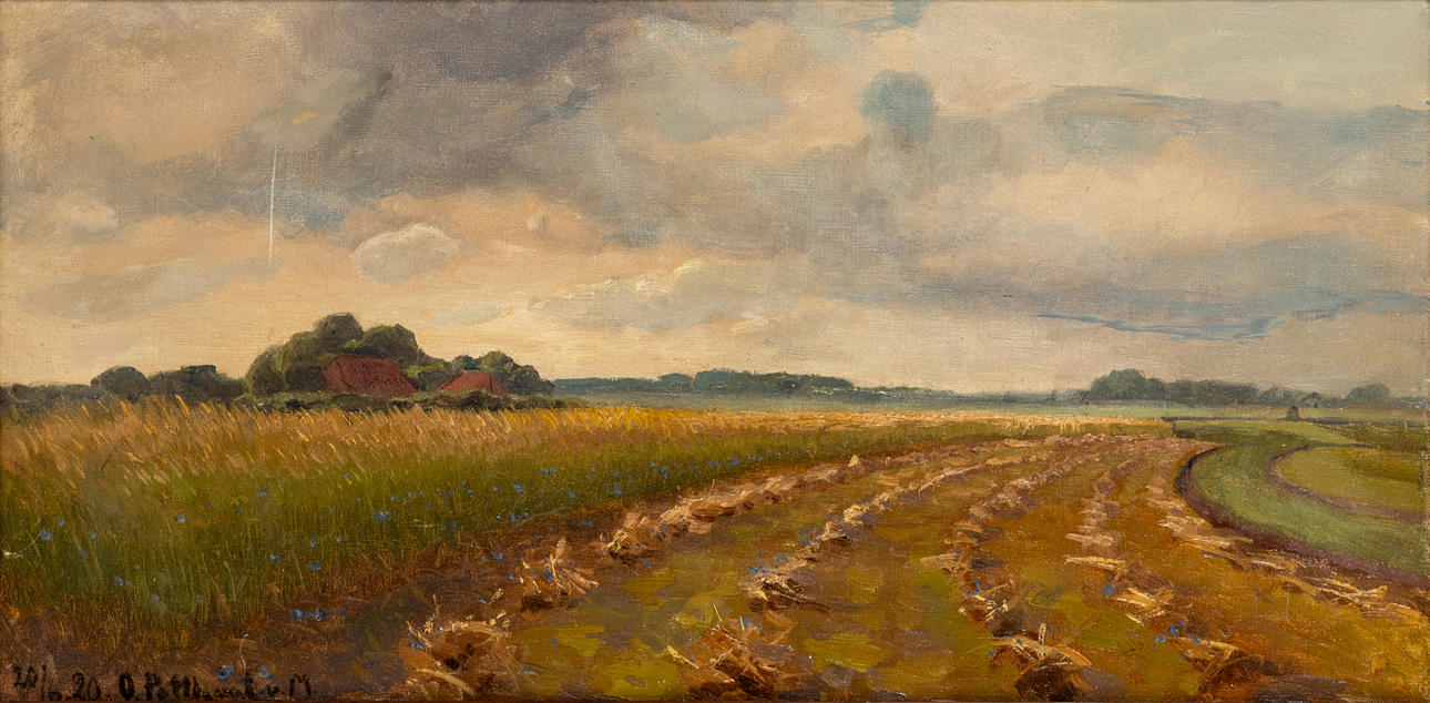 OLGA POTTHAST VON MINDEN (1869-1942). North German landscape. Art ...