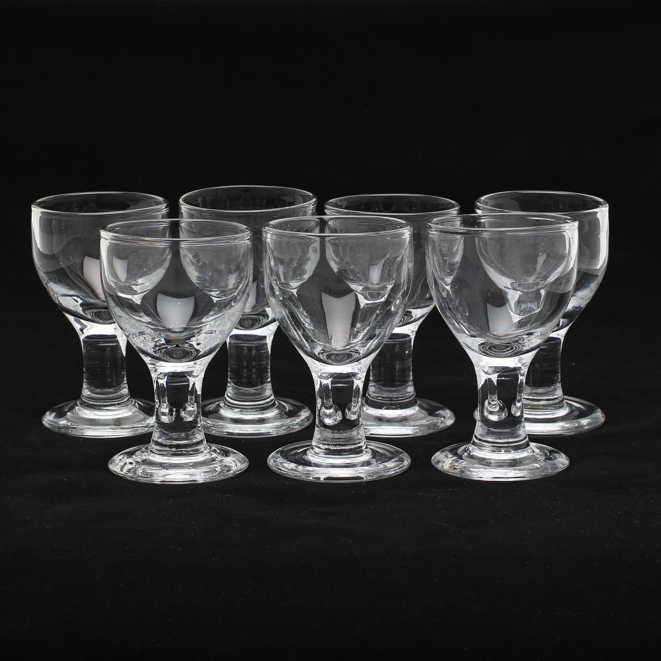 VINGLAS, 7 st, "Ruben", Signe Persson-Melin, Boda, 1967.