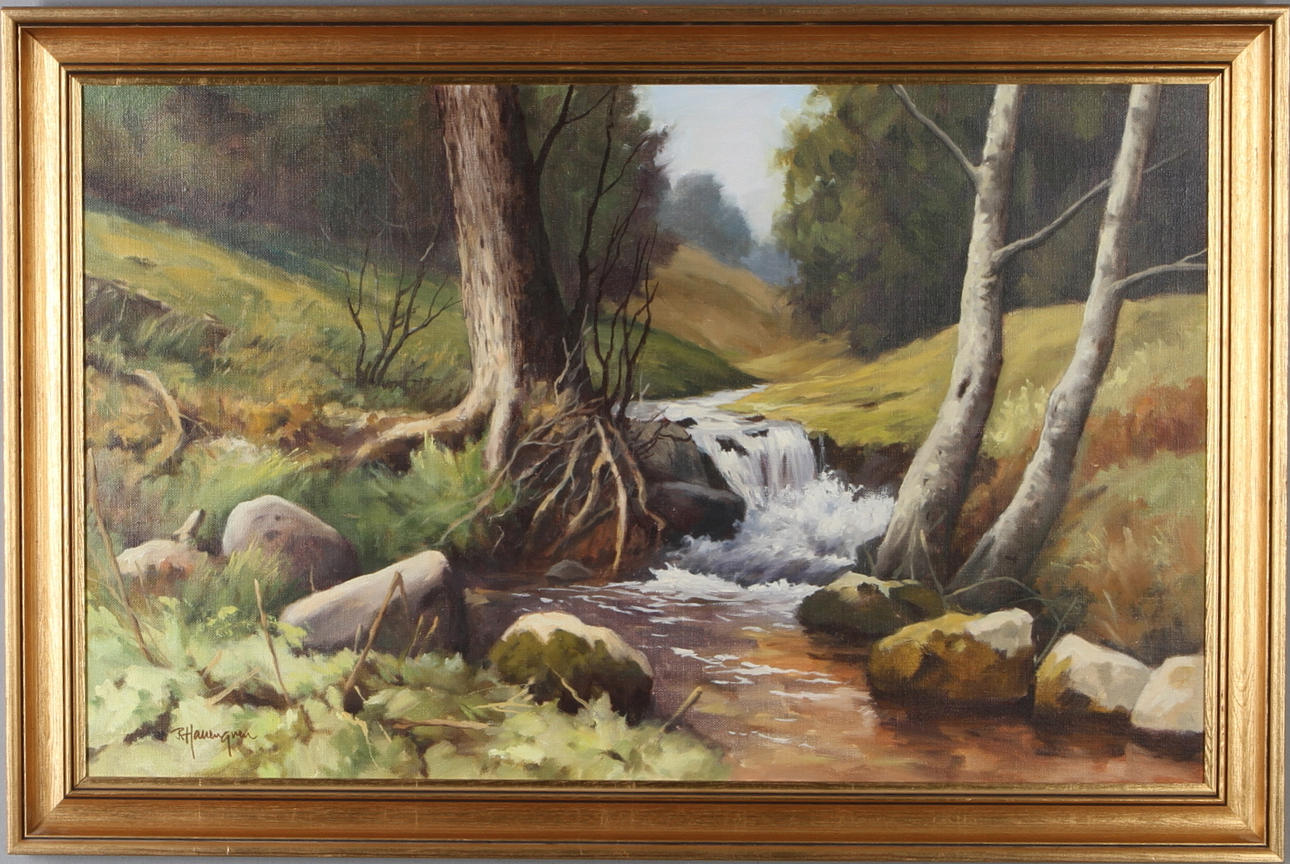 ROLF HALLENGREN. Landskap, olja på duk, signerad.