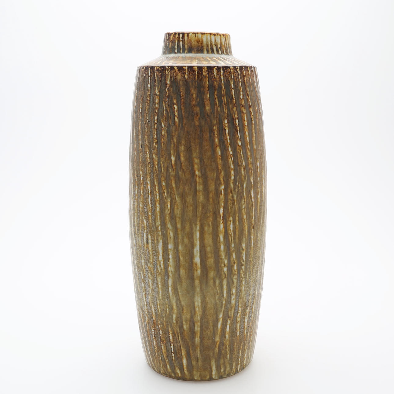 GUNNAR NYLUND. Golvvas, glaserat stengods, "Rubus", Rörstrand.