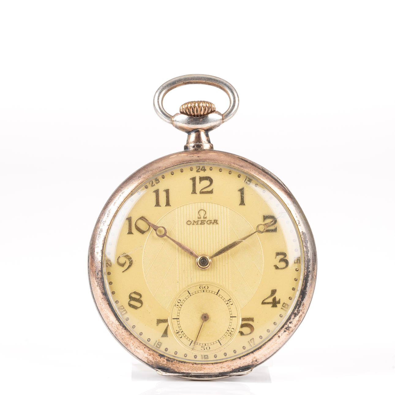 RELOJ DE BOLSILLO, Omega, plateado.