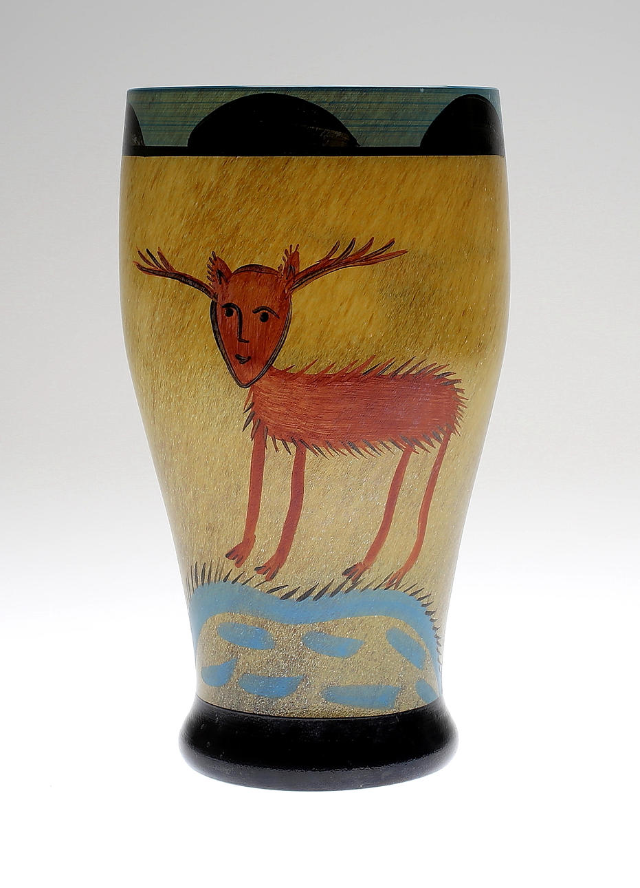 VAS, glas, Ulrica Hydman-Vallien, Kosta Boda, signerad.