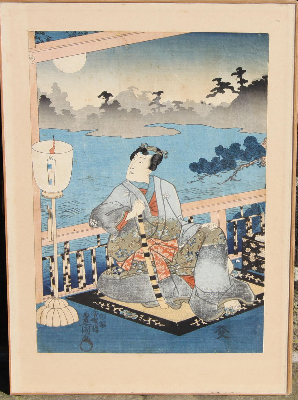 UTAGAWA KUNISADA. Japansk fard träblock.