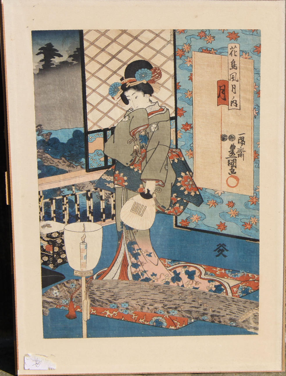 UTAGAWA KUNISADA. Japanskt träsnitt.