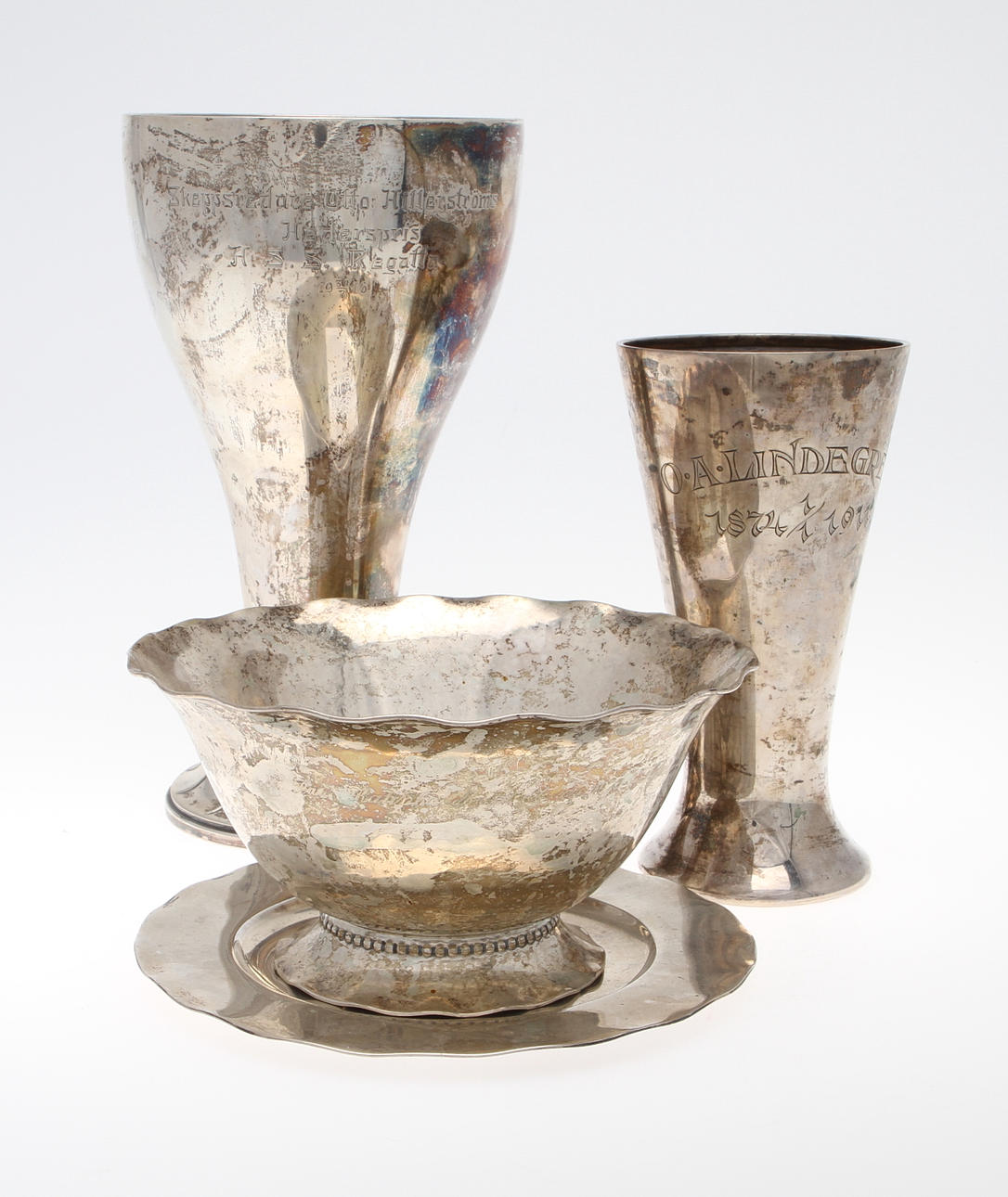 PARTI SILVER, 4 delar, ca. 950 gr.