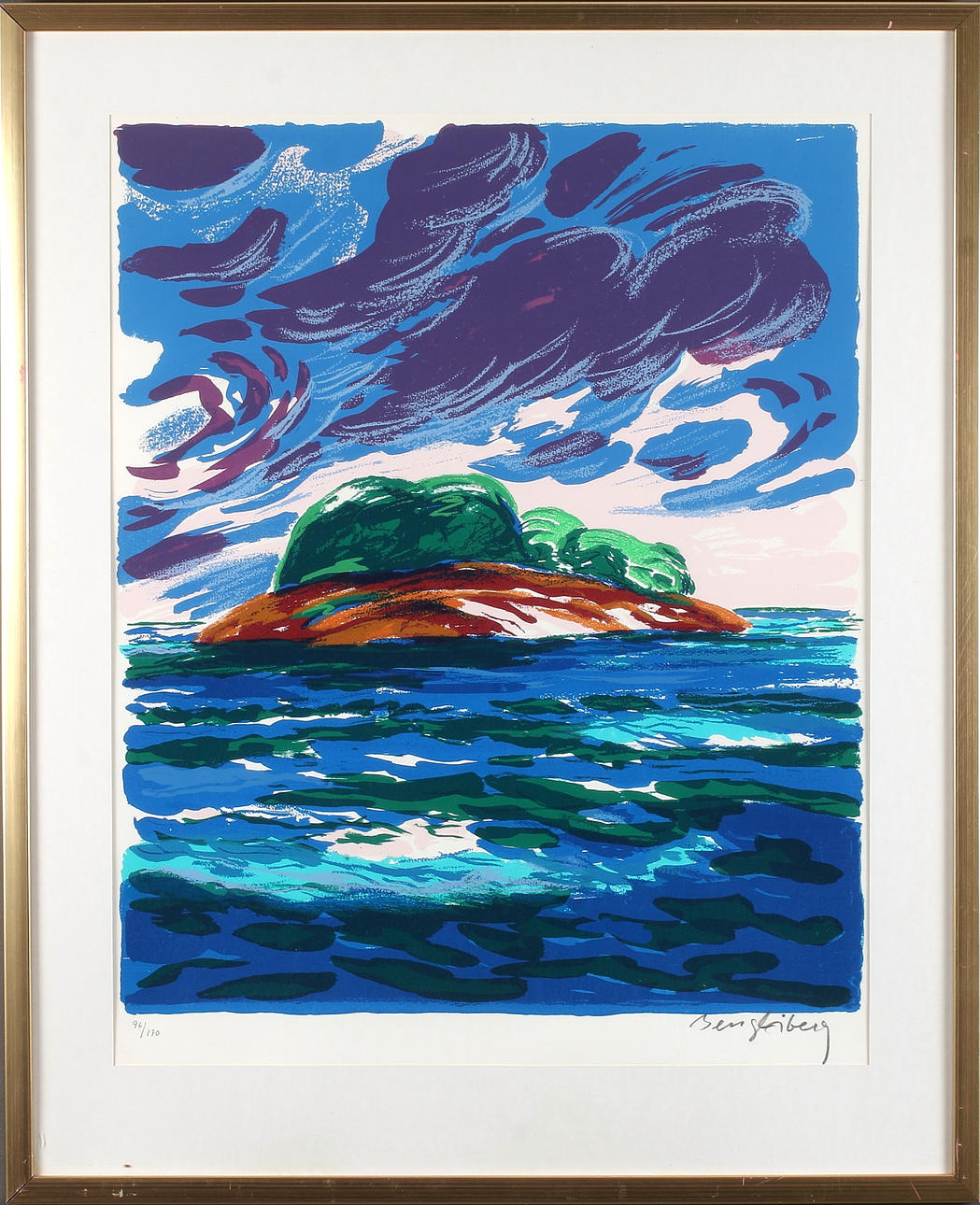 BENGT ÅBERG. Ön, färglitografi, signerad och numrerad 96/170.