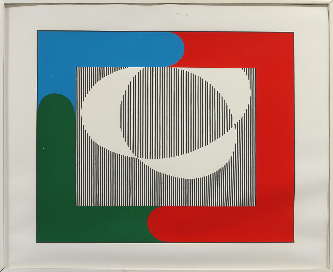 OLI SIHVONEN. Komposition, litografi, sign o numr 6/100 daterad '89.