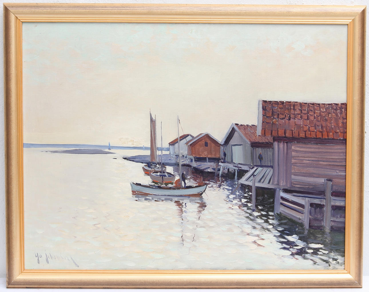 YO JOHANSSON. Olja på duk, signerad.