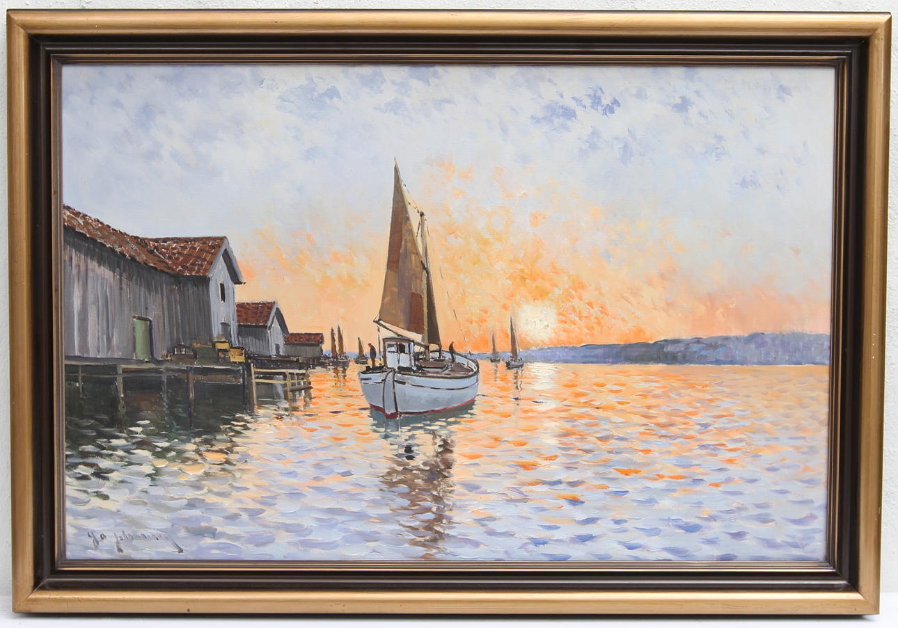 YO JOHANSSON. Olja på duk, signerad.