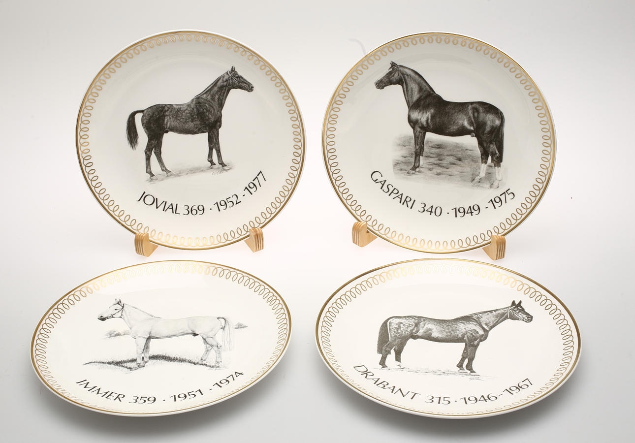 HINGSTTALLRIKAR, 12 st. Gustavsberg. Komplett jubileumsserie 1977 - 1986.