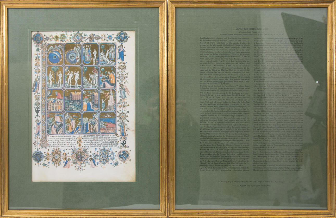 FAKSIMILE. HAMILTON Bible, Scenes from Genesis.