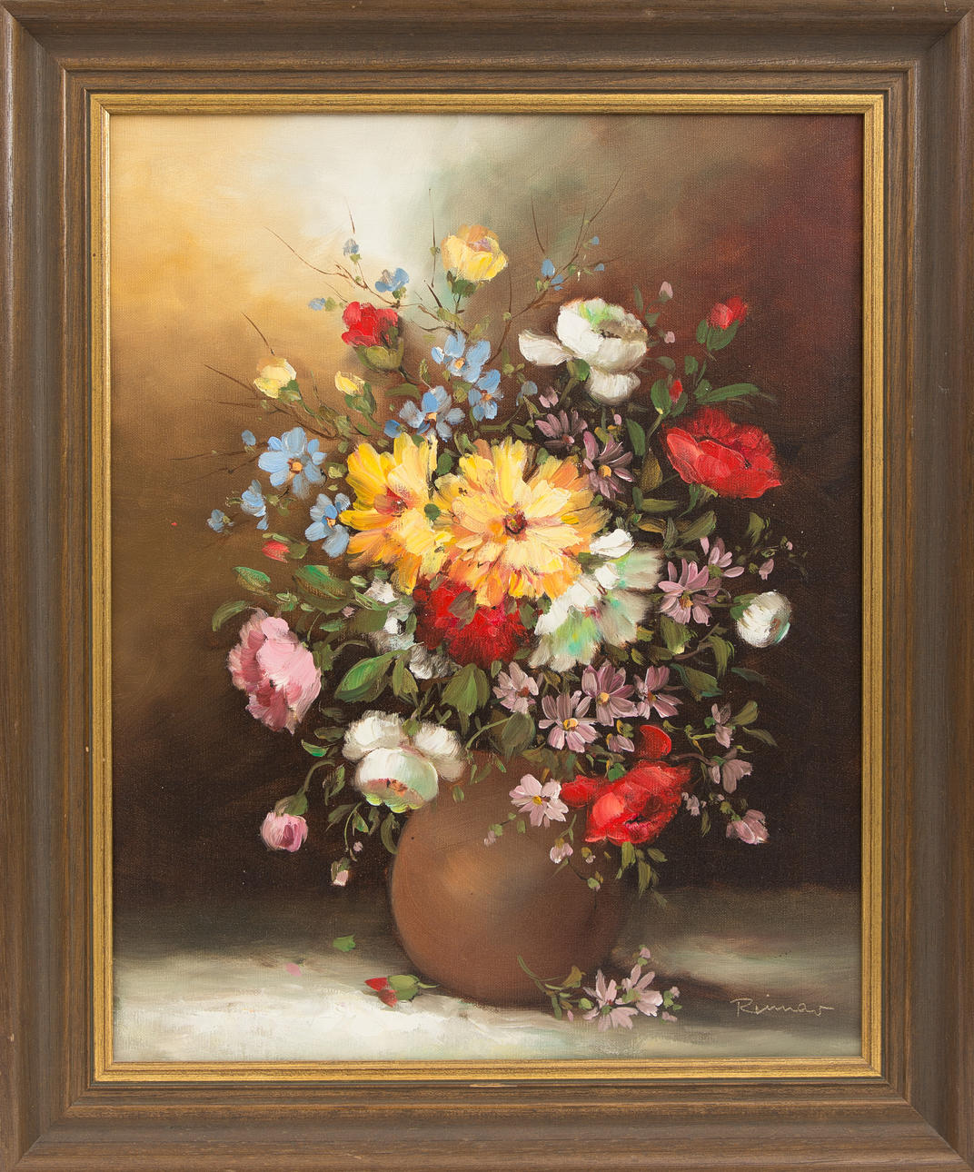 OKÄND KONSTNÄR. olja på duk, signerad.