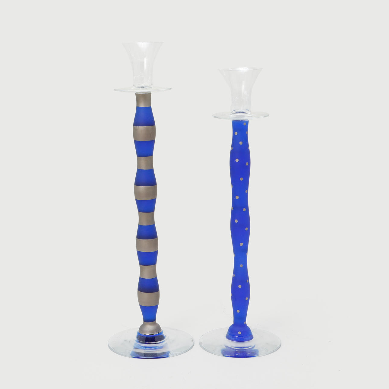 ANNE NILSSON. A set of 2 “Celeste” candlesticks, Orrefors.