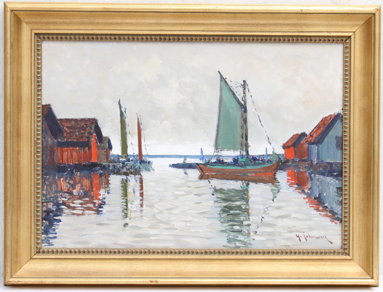 YO JOHANSSON. Olja på duk, signerad.