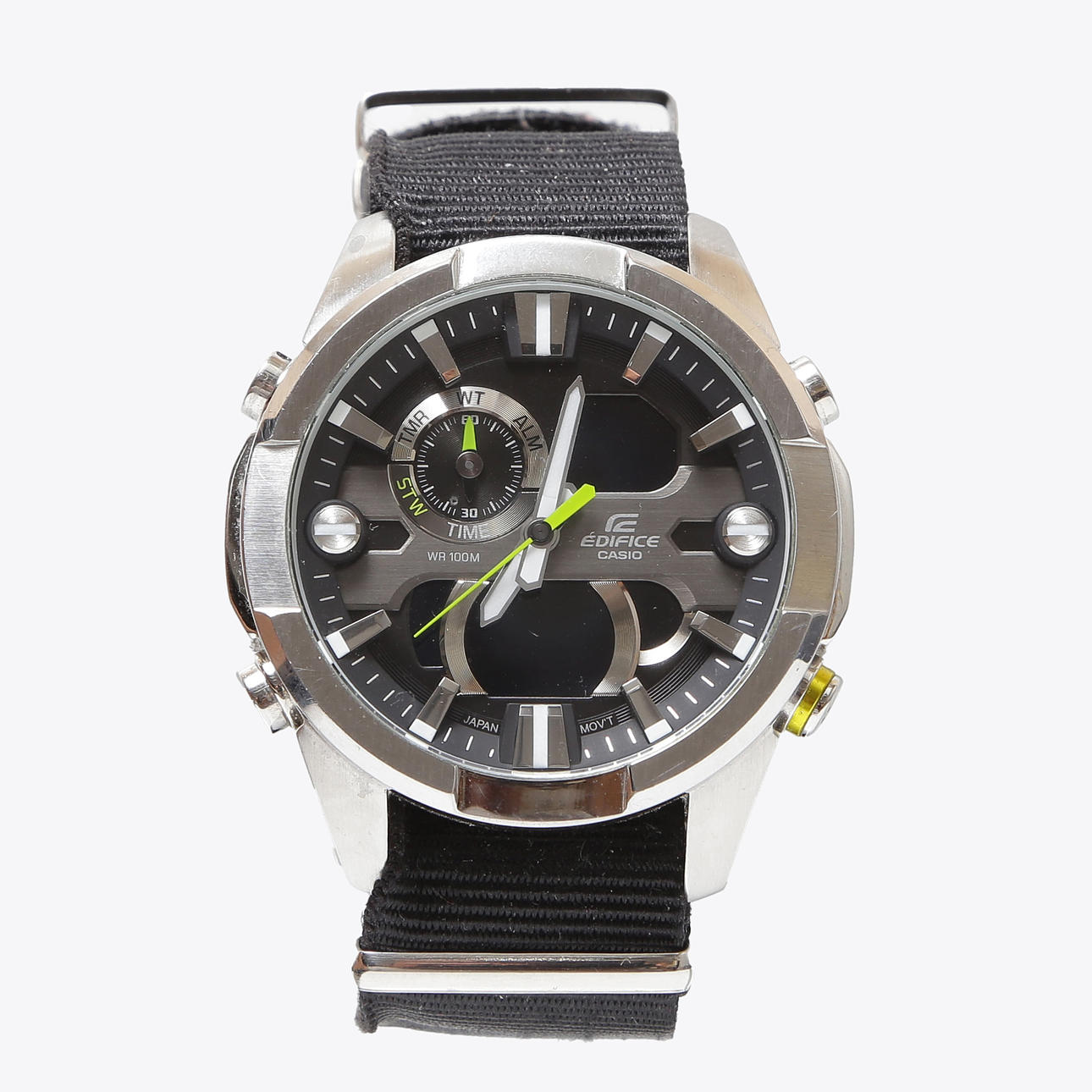 CASIO EDIFICE ERA SORT/SØLV, MÆNDS ARMBÅNDSUR.