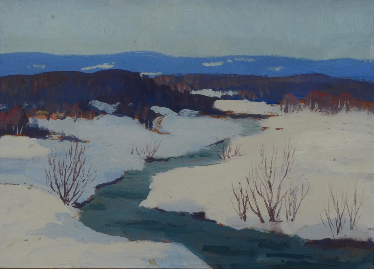 KARL ABEL. Olja på pannå.