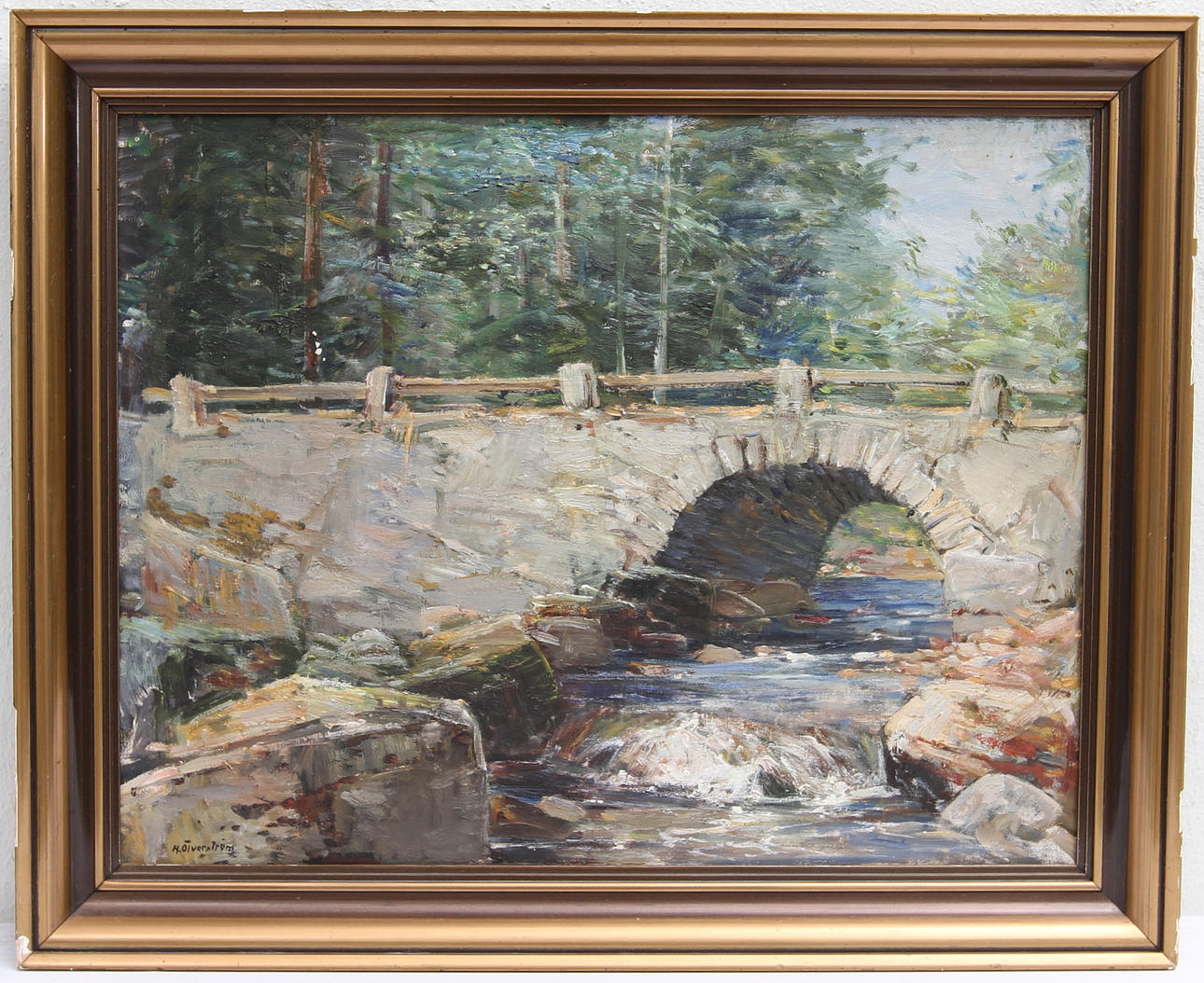 HUGO ÖFVERSTRÖM. Olja på duk, signerad.