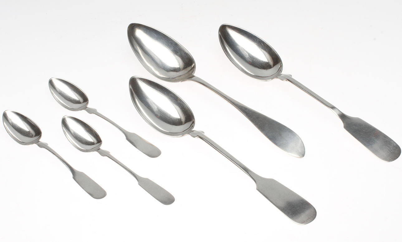 SKEDAR, 3+2+1 st, silver, Tyskland, 1800-1900-tal, vikt ca. 209 gram.