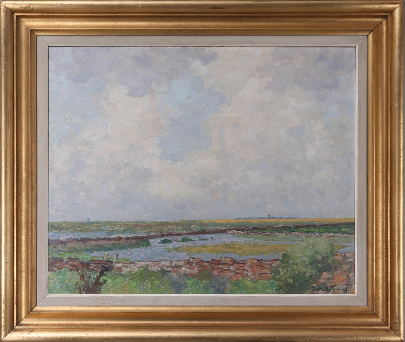 TURE BOSIN. Ölandsmotiv, olja på pannå, signerad.