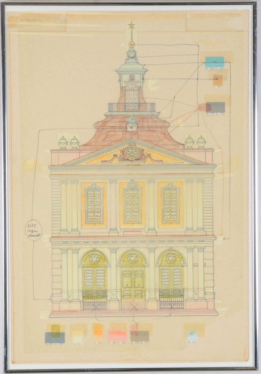 OKÄND KONSTNÄR. Arkitektritning.