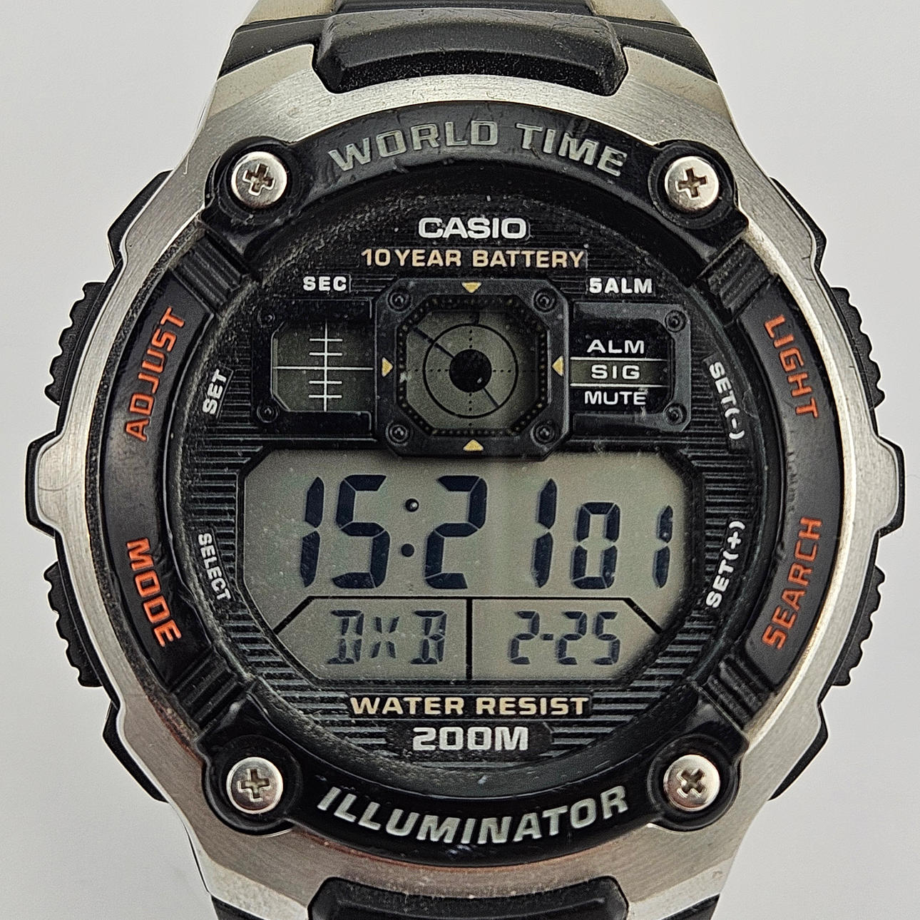 WRISTWATCH, steel, Casio, Illuminator.