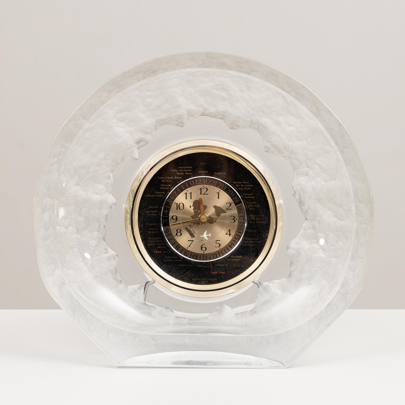 WORLD CLOCK, Crystal Hoya Corporation, Japan. Clocks & Watches