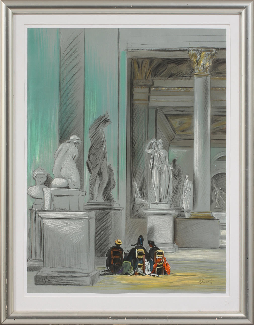 JEAN PAUL DONADINI. Figurer och statyer, färglitografi, signerad och numrerad 25/125.