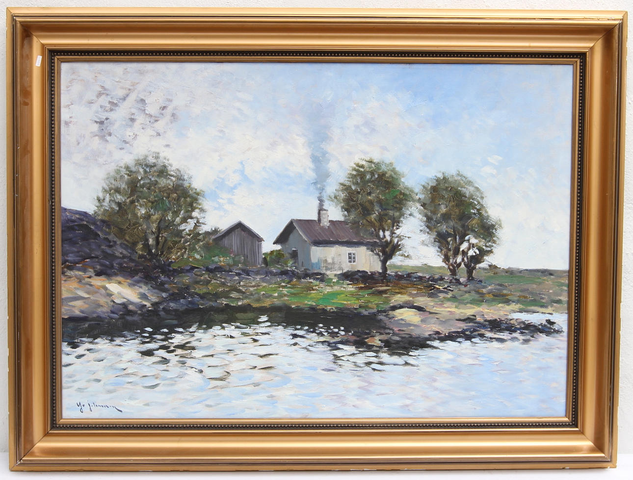 YO JOHANSSON. Olja på duk, signerad.